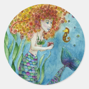 Rond Sirène - Sticker Seahorse