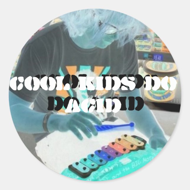 Rond Slade et BIG RIEN! Sticker acide pour enfants cool (Devant)