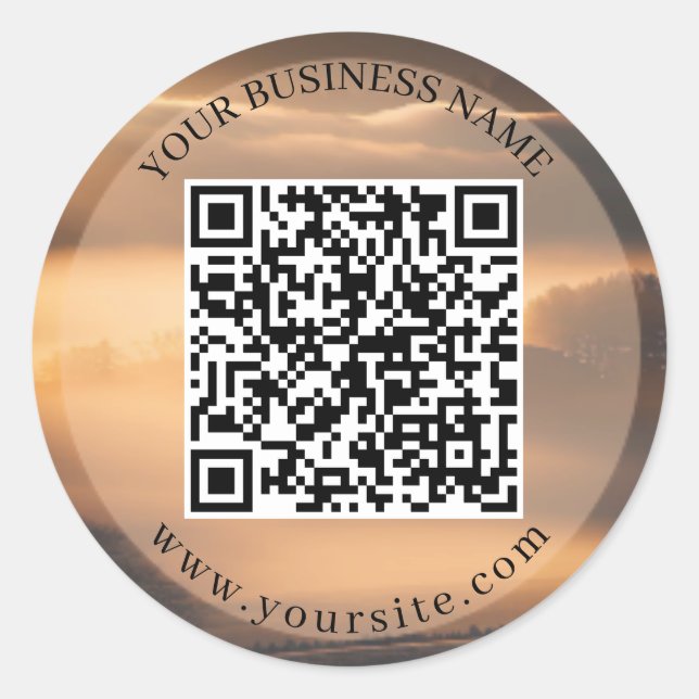 Rond Smart Connect : Sticker de code QR professionnel (Devant)