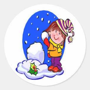 Rond Snowball combat - Sticker