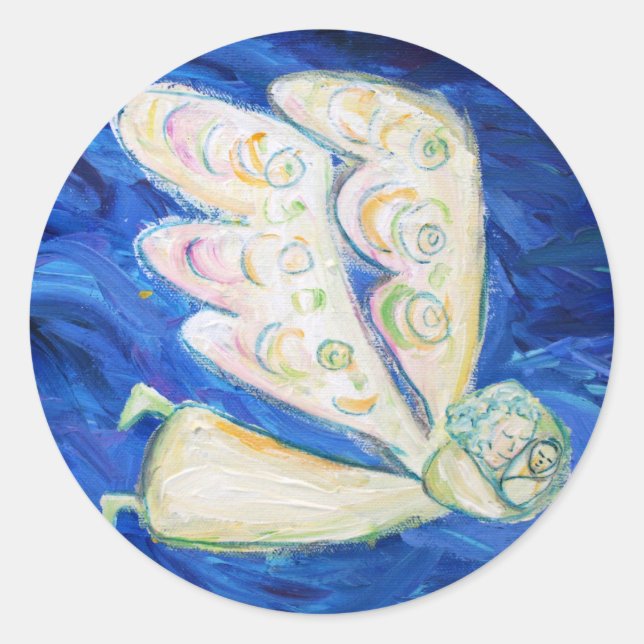 Rond Soin de l'Ange de l'Âme avec Bébé Ange Sticker d'A (Devant)