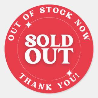 Rond Sold Out (Out of Stocks) Sticker