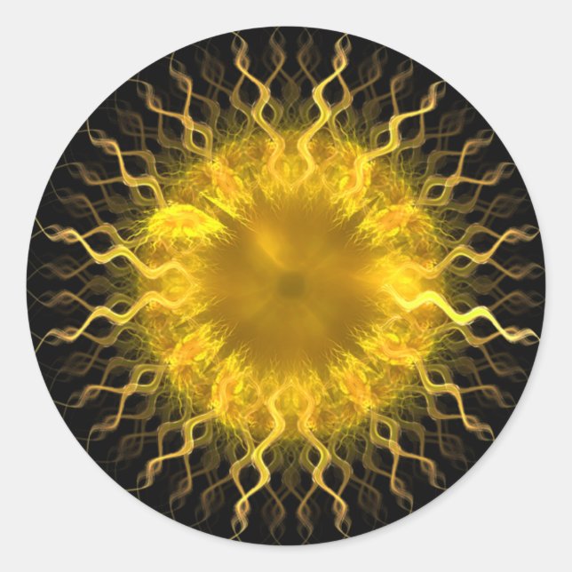 Rond Soleil fractal Iris~ Sticker fractal (Devant)