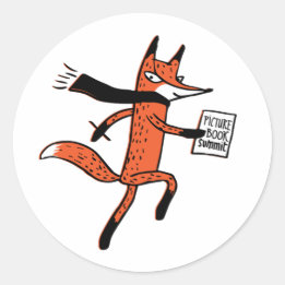 Rond Sommet du livre photo - Dash Fox Sticker