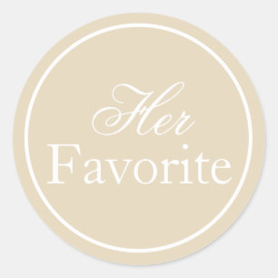 Rond Son Sticker Mariage favori Beige Ivory Khaki