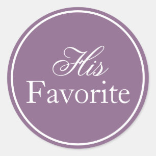 Rond Son Sticker Mariage favori Lilac Lavender Purple