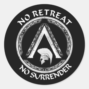 Rond Spartan Guerrier et Sticker Symbole Lambda