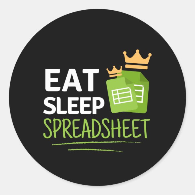 Rond Spreadsheet Classic Round Sticker (Devant)