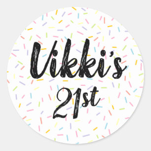 Rond Springhing Design Classic Round Sticker