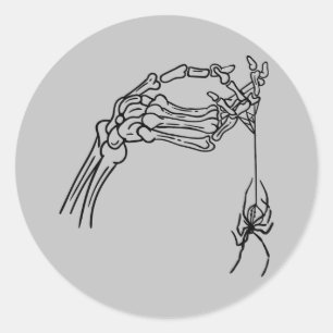 Rond Squelette main avec Sticker Spider