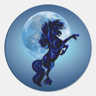 Rond Staline d'élevage et Sticker de Lune Bleue
