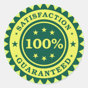 Rond Sticker 100% Satisfaction Garantie