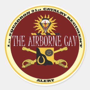 Rond Sticker - 1-91e Airborne Cav