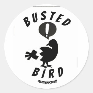 Rond Sticker (20) avec logo Busted Bird