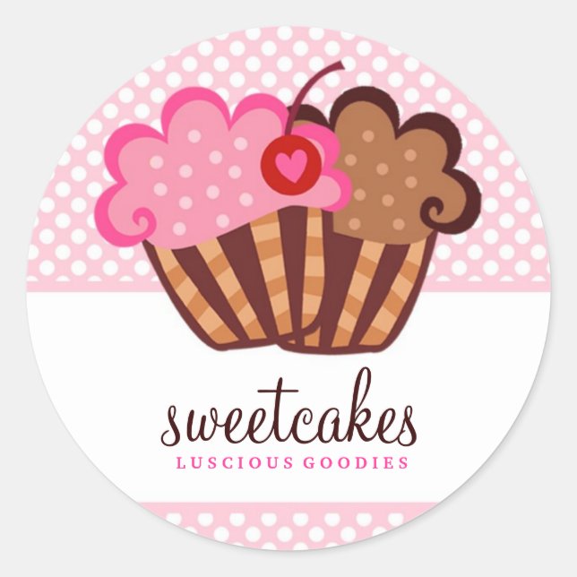 Rond Sticker 311 Sweet Cakes Cupcake (Devant)