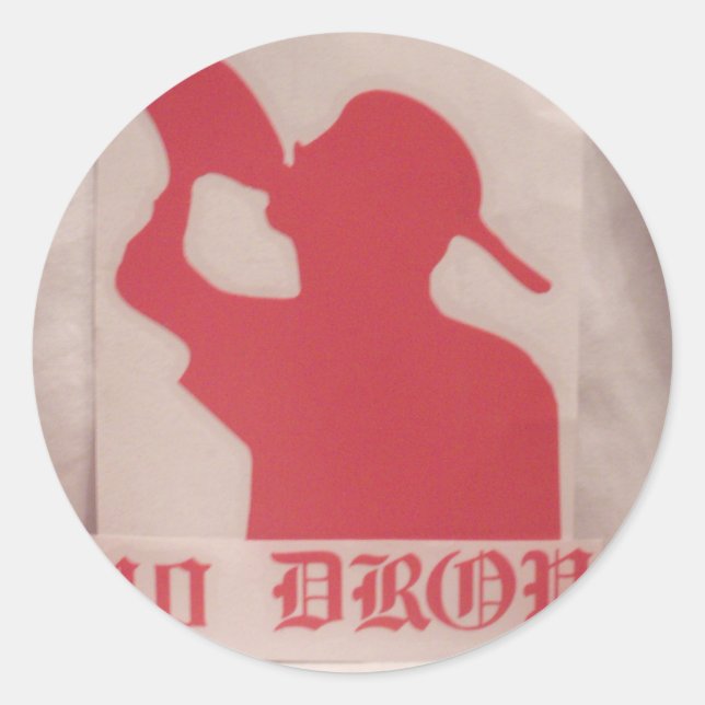 Rond Sticker 40 Drop Logo Vinyl (Devant)