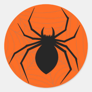 Rond Sticker à araignée d'Halloween