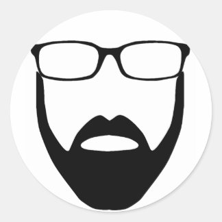 Rond Sticker à barbe désincarné