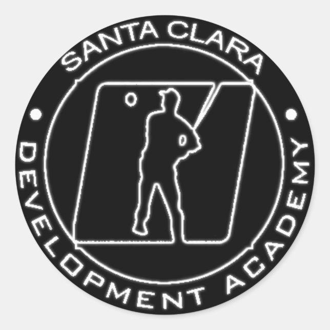 Rond Sticker à chauve-souris Softball (Devant)