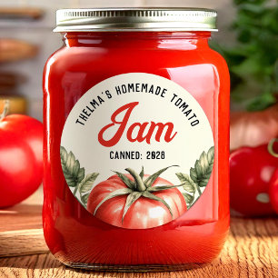 Rond sticker à conserves de confiture de tomate