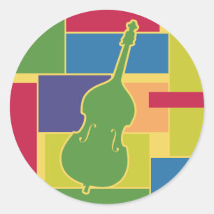 Rond Sticker à deux blocs de couleur basse
