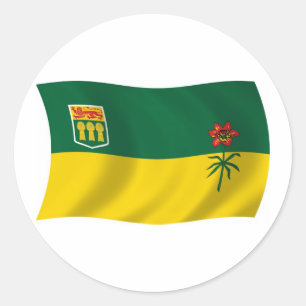 Rond Sticker à drapeau de la Saskatchewan