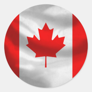 Rond Sticker à drapeau du Canada