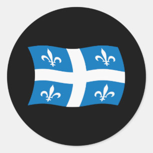 Rond Sticker à drapeau du Québec