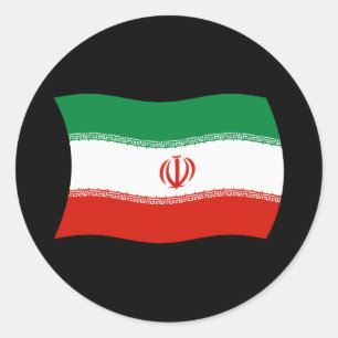 Rond Sticker à drapeau iranien