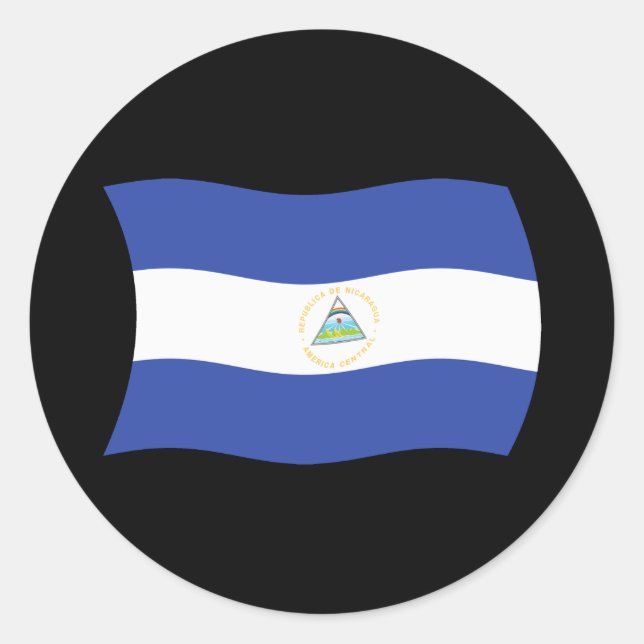 Rond Sticker à drapeau nicaraguayen (Devant)