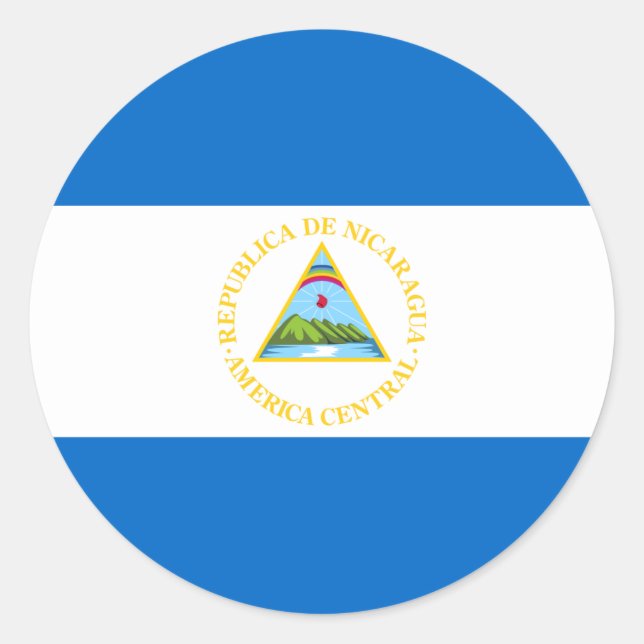 Rond Sticker à drapeau nicaraguayen (Devant)