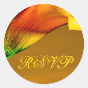 Rond Sticker à enveloppe de chute RSVP Cala Lily