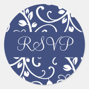 Rond Sticker à enveloppe de vigne florale RSVP