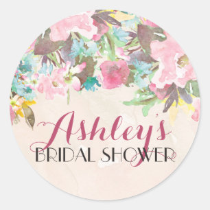 Rond Sticker à Fête des mariées de fleurs