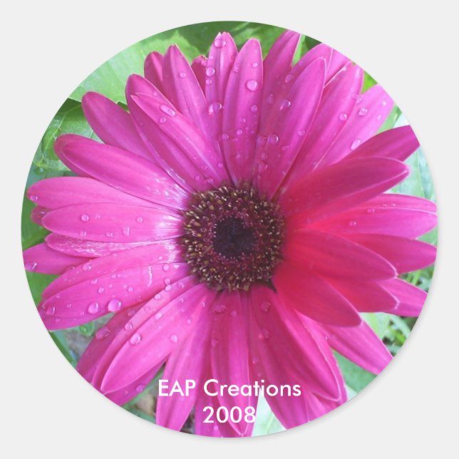 Rond Sticker à fleurs (Devant)