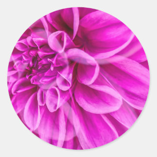 Rond Sticker à fleurs roses