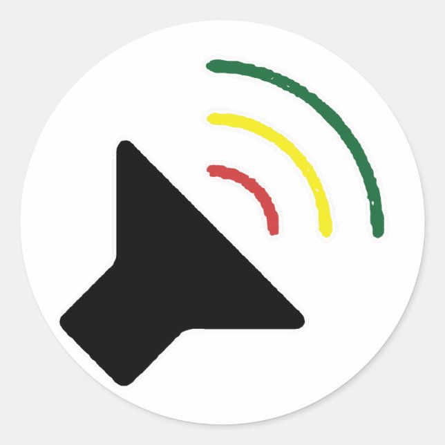 Rond Sticker à la loue de reggae (Devant)