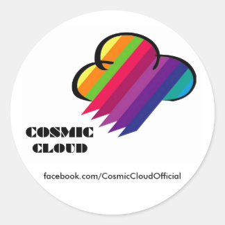 Rond Sticker à nuages cosmiques