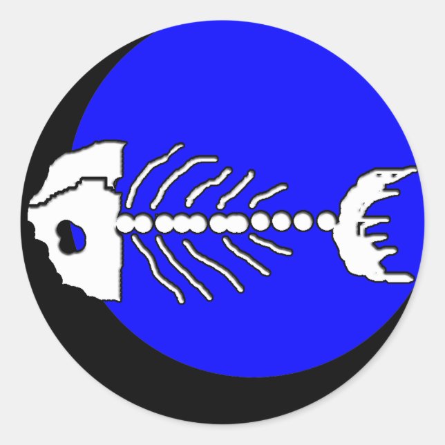 Rond Sticker à os de poisson (Devant)
