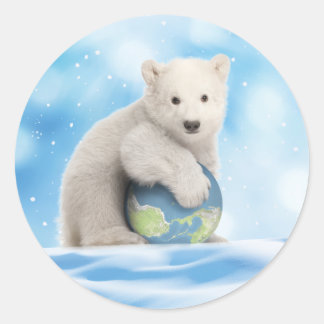Rond Sticker à ours polaire