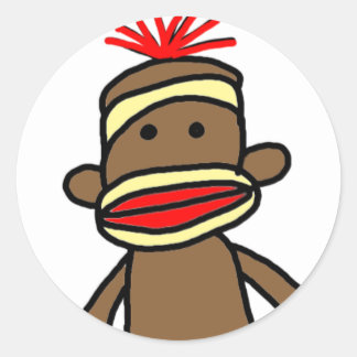Rond Sticker à singe