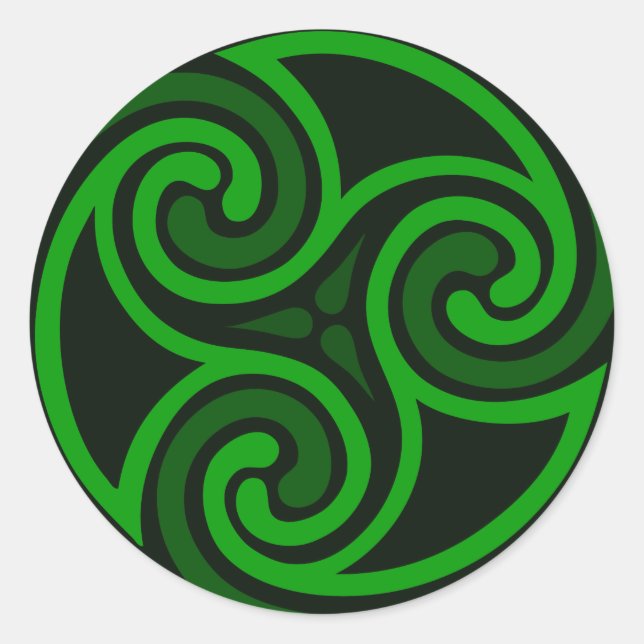 Rond Sticker à swirl irlandais celtique (Devant)