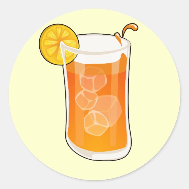 Rond Sticker à thé à glace à dessin (Devant)