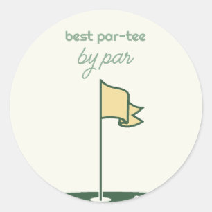 Rond Sticker à thème par thème d'anniversaire de golf