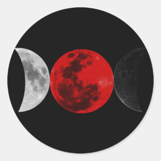 Rond Sticker à trois lunes de magie