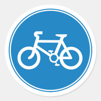 Rond Sticker à vélo bleu
