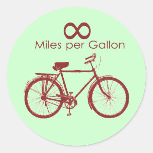 Rond Sticker À Vélo D'Infinité Miles Par Gallon
