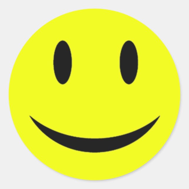 Rond Sticker à visage jaune (Devant)