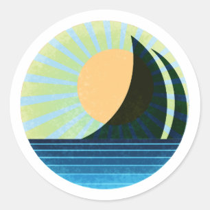 Rond Sticker à voile éclairé Jaune