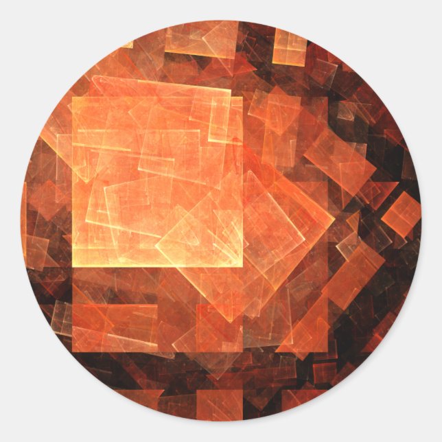 Rond Sticker Abstrait Arrondi Lumière (Devant)